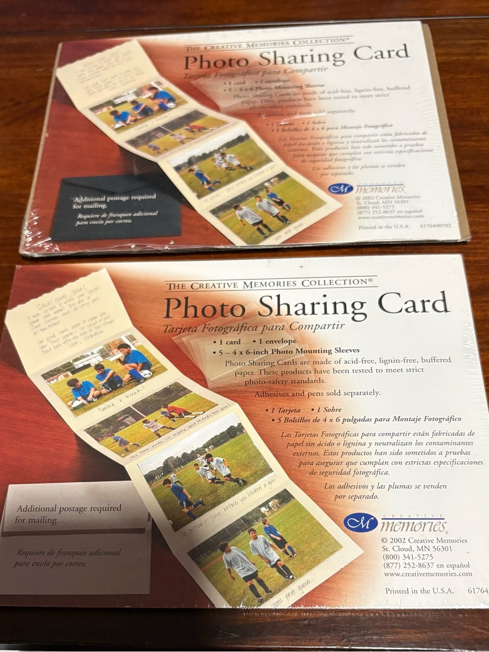 Creative Memories Two Photo Sharing Cards